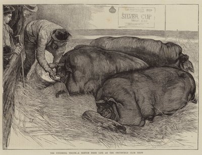 A Finishing Touch, a Sketch from Life at the Smithfield Club Show by William Small